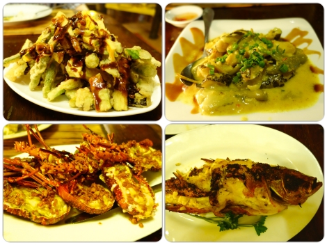 Super-fresh seafood at Kalui Restaurant in Palawan